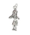 Screaming Woman sterling silver charm .925 x 1 Now who wound her up