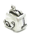 Brödrost charm i sterling silver .925 x 1 Toast Toasting Toastie berlocker