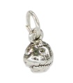 Balle de tennis PETITE breloque en argent sterling .925 x 1 Balles Sports