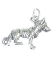 Duitse herdershond sterling zilveren bedel .925 x 1 Honden bedels