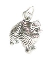 Charm de plata de ley Perro de Pomerania .925 x 1 Charms de perros