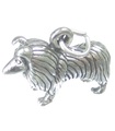 Collie Dog charm i sterling silver .925 x 1 Lassie Collies Dogs berlocker