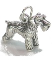 Charm de plata de ley para perro Schnauzer .925 x 1 Charms para perros Schnauzer