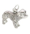 Saint Bernard Dog charm i sterling silver .925 x 1 Bernards Dogs berlocker