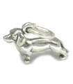 Daschach Dog Dog sterling silver TINY charm .925 x 1 hund charmar