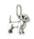 Kleiner Chihuahua Hund Sterling Silber Charm .925 x 1 Hunde Charms