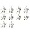 Packung mit 10 Chihuahua Hund TINY Sterling Silber Charms Hunde Charm