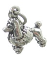 Barboncino piccolo charm in argento sterling .925 x 1 barboncini cane cani charms