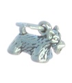 Petit charme de chien de terrier écossais en argent sterling .925 x 1 charmes de chiens