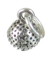 Golf Ball small sterling silver charm .925 x 1 Golfer Golfing charms