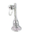 Besen Sterling Silber Charm .925 x 1 Besenbürste Besenstiel Charms