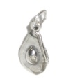 Avocado half sterling silver charm .925 x 1 Fruit and Veg charms