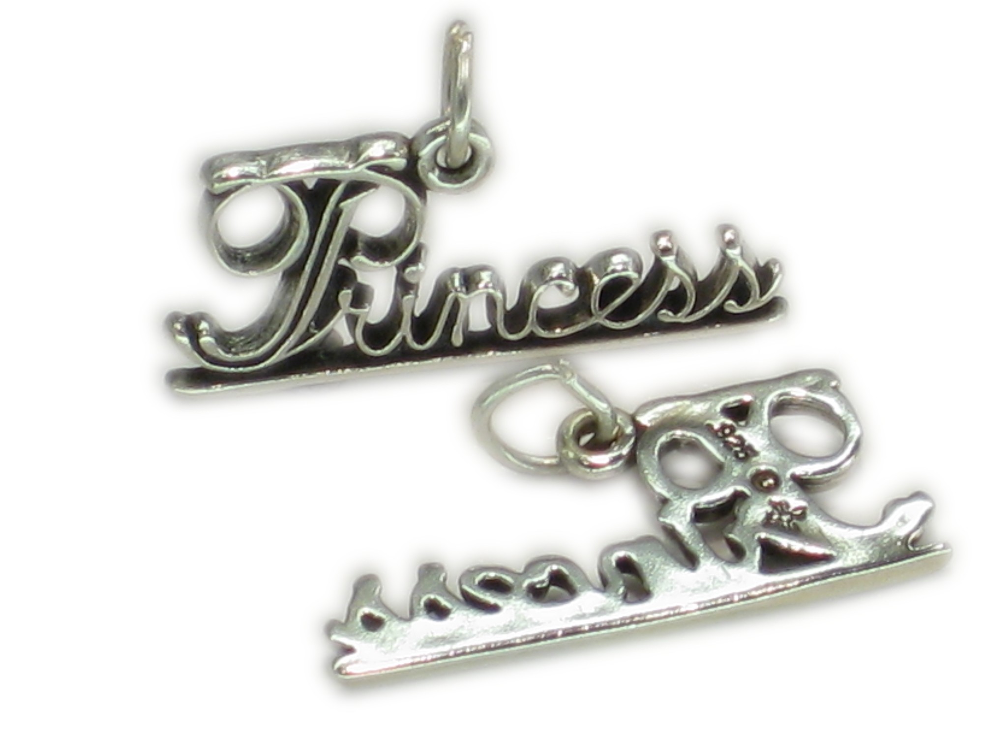 Princess sterling silver pendant - charm .925 x 1 princesses charms