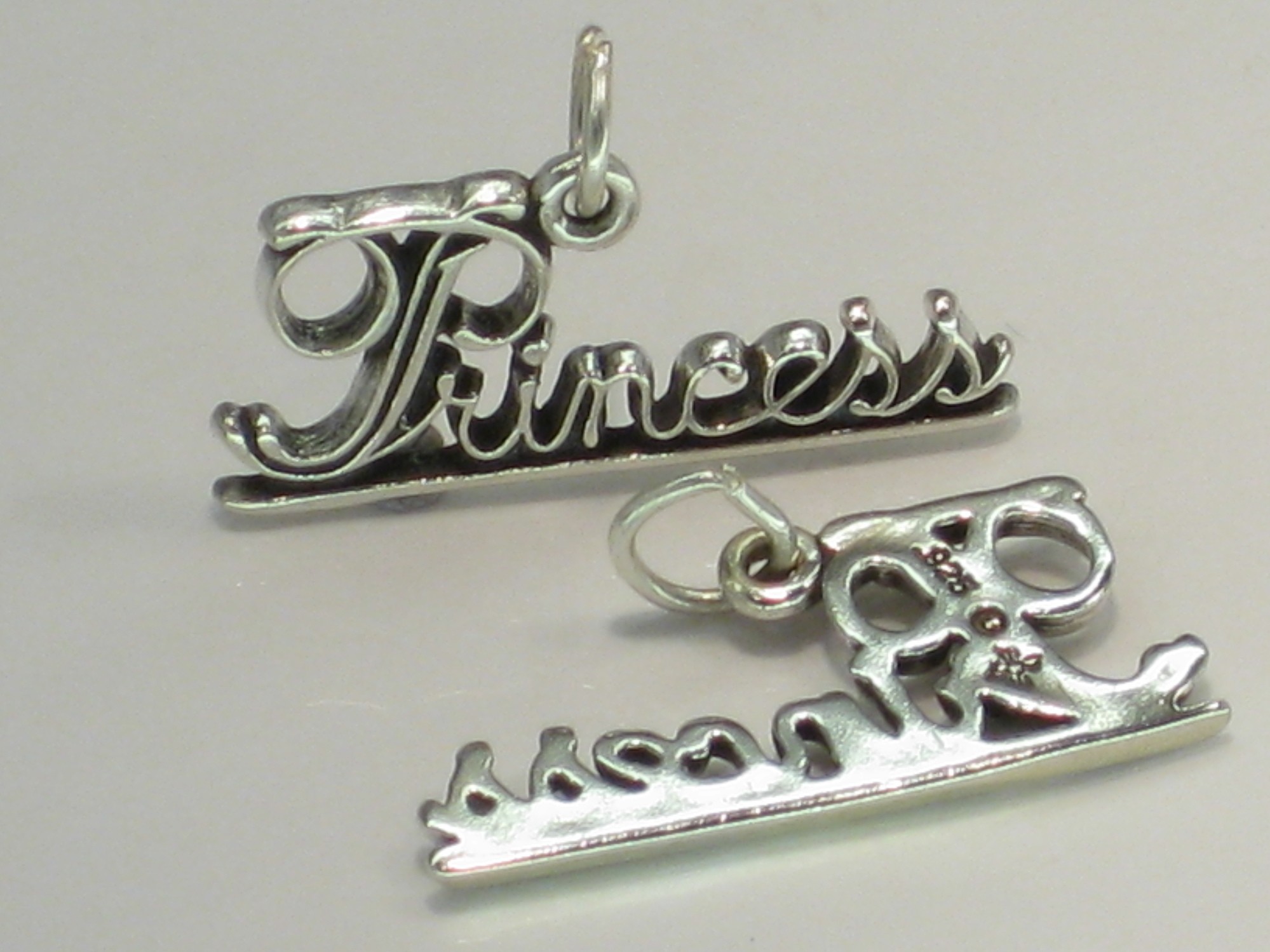 Princess sterling silver pendant - charm .925 x 1 princesses charms