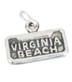 Charm de plata de ley de Virginia Beach .925 x 1 encantos de Estados Unidos y América del Norte