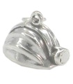 Miner Caver helmet with lamp sterling silver charm Caving Mining charms