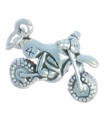 Dirt Bike Motorrad Sterling Silber Charm .925 x 1 Bikes Charms