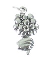 Blumenstrauß Sterling Silber Charm .925 x 1 Blumen Charms