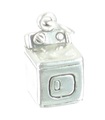 Charm in argento sterling per lavatrice con asciugatrice .925 x 1 vestiti