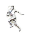 Joueur de football américain breloque en argent sterling .925 x 1 breloques de sport