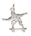 Skateboarder charm i sterling silver .925 x 1 Boarding berlocker