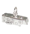 Charm de plata de ley de la quinta rueda de Camper .925 x 1 Charms de Campervans