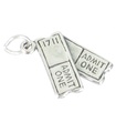 Tickets sterling silver charm .925 x1 Cinema Film Theatre Ticket charms