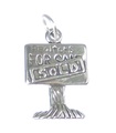 Venduto Sign charm in argento sterling .925 x 1 Charms per agenti immobiliari di case