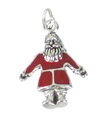 Santa Claus Father Christmas sterling silver charm .925 x1 Xmas charms