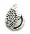 Powder Compact Make up sterling silver charm .925 x 1 beauty charms