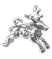 Breloque en argent sterling renne .925 x 1 Rennes Rudolph Noël