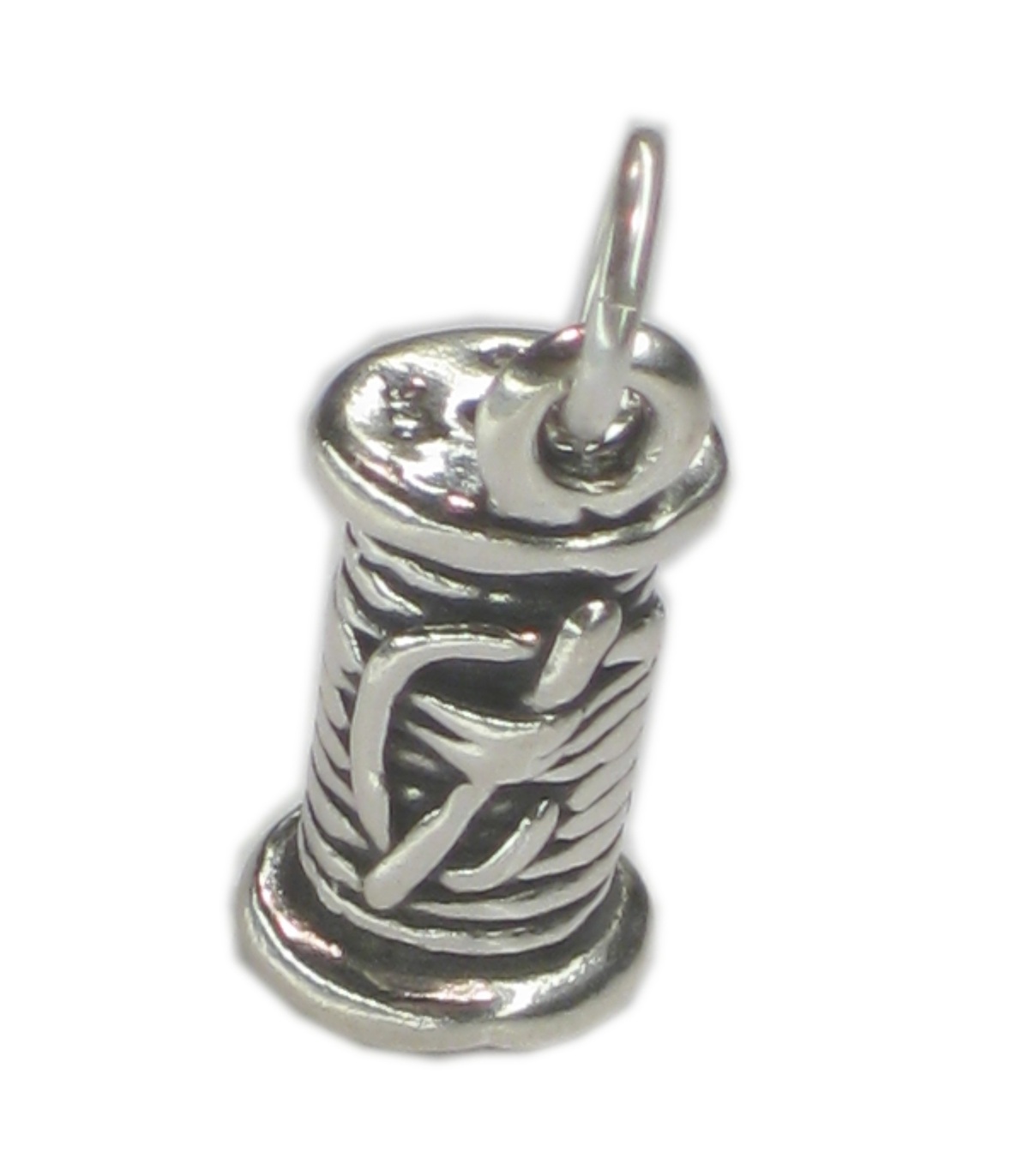 Cotton Reel sterling silver charm .925 x 1 Spool of thread charms