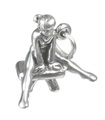 Breloque gymnaste en argent sterling .925 x1 Breloques de gymnastique