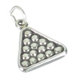 Biljardbollar Rackad charm i silver .925 x 1 Snooker