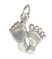 Ciondolo in argento sterling Baby Feet .925 Ciondoli per neonati e bambini