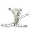 Dancer Ballerina charm i sterling silver .925 x 1 Ballet Dancing charm