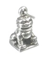 Fu Foo Charm i sterlingsilver .925 x 1 Hundar Kinesiska berlocker