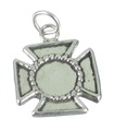 Maltese Cross sterling silver charm pendant .925 x 1 Malta Crosses