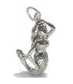 Charm de plata de ley con sirena .925 x 1 Charms de sirena