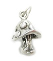 Toadstool Mushroom charm i sterling silver .925 x1 Fungi Toad Pall