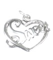 Pendentif à breloques en argent sterling Sweet in Heart .925 x 1 Charmes chérie