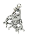 Bläckfisk charm i sterling silver .925 x 1 bläckfiskar bläckfiskar bläckfiskar