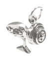 Charm de plata de ley para carrete de pesca .925 x 1 Charms de pescador