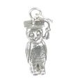 Eule mit Mortarboard Sterling Silber Charm .925 x 1 Graduation Charms