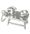 Waschtisch Sterling Silber Charm .925 x 1 Waschtisch Charms