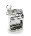 Ciondolo in argento sterling per organo musicale .925 x 1 Ciondoli per organi