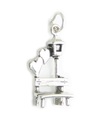 Älskare bänk sterling silver charm .925 x 1 Love sits charm