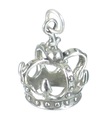 Crown sterling silver charm .925 x 1 Royal Royalty Queen Crowns charms