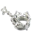 Breloque en argent sterling couronne et sceptre .925 x 1 couronnes breloques sceptre