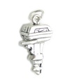 Breloque en argent sterling pour moteur hors-bord .925 x 1 Breloques pour moteur de bateau